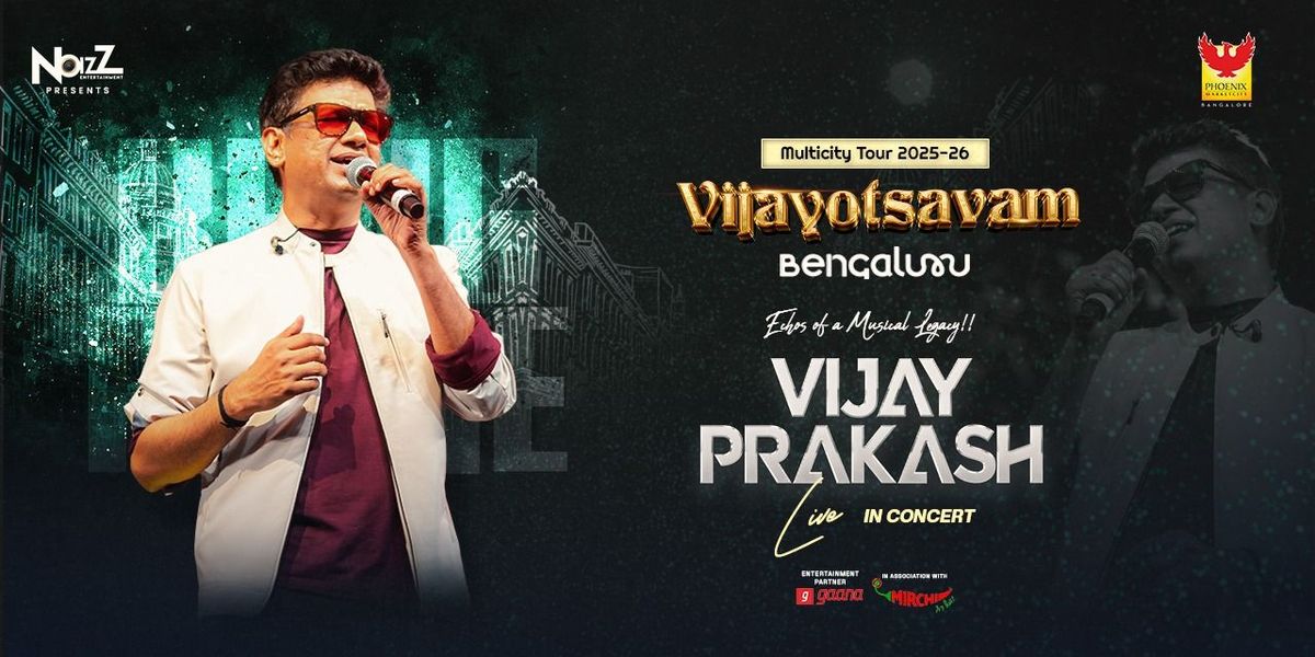 VIJAY PRAKASH-VIJAYOTSAVAM Tour Bangalore, 13 December | Event in Bangalore | AllEvents