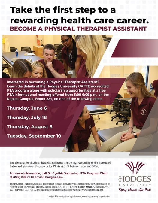 physical therapist assistant informational session at hodges physical therapy assistant career