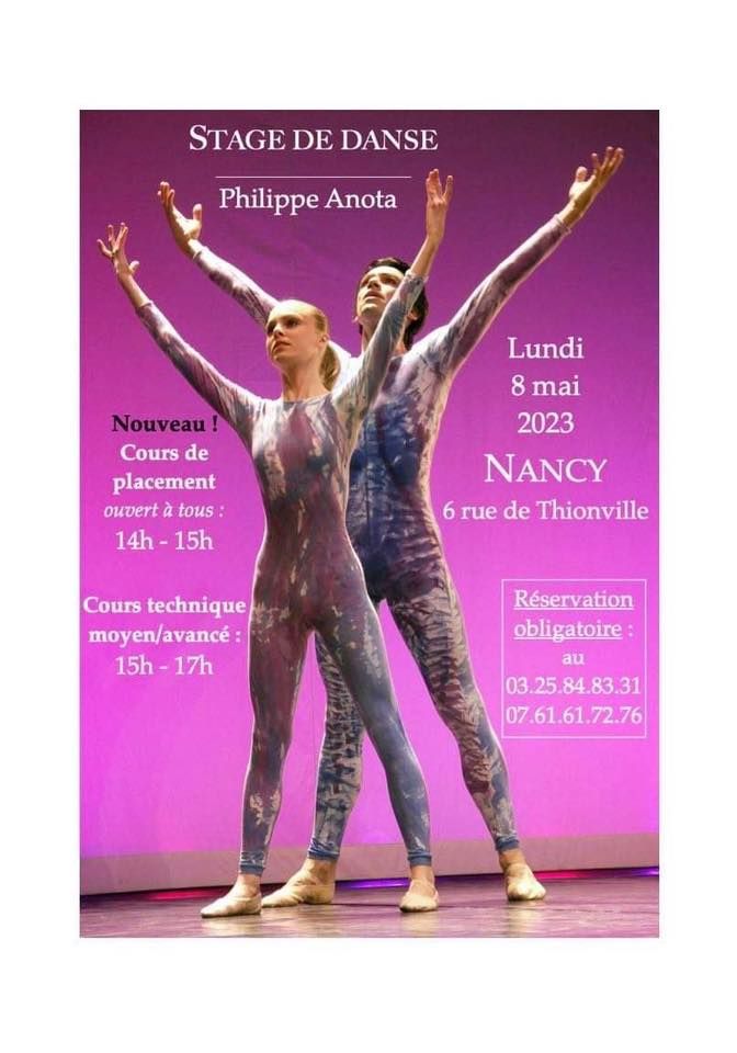 Stage Danse Classique NANCY 8 Mai avec Philippe ANOTA, Rue de ...