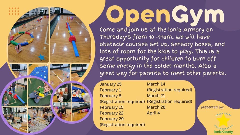 Open Gym, Ionia Armory, February 22 2024 AllEvents.in
