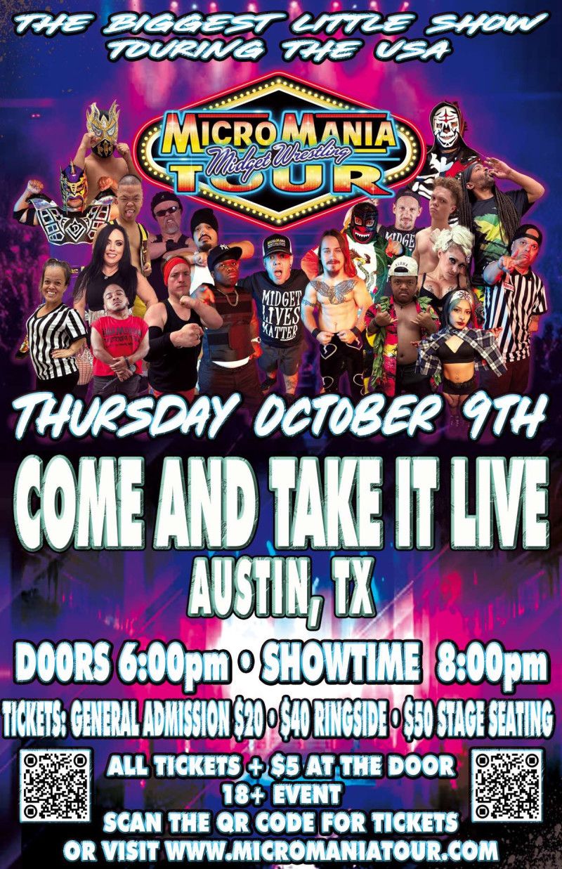 MicroMania Live at Texas Live, 7 December | Event in Arlington | AllEvents