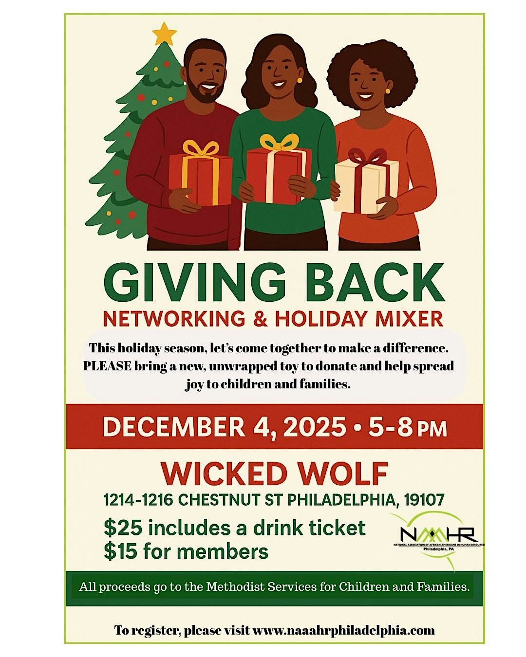 NAAAHR Holiday Give Back Mixer, 4 December | Event in Philadelphia | AllEvents