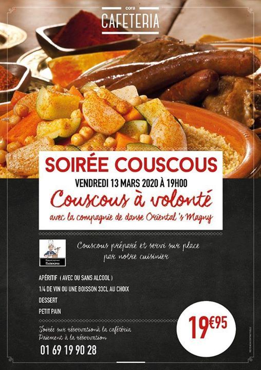 Soiree Couscous Cora Massy March 13 2020 Allevents In