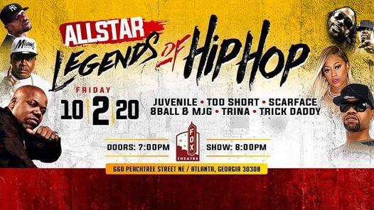 All Star Legends Of Hip Hop 2022 The Fox Theatre Atlanta March 20 To March 21 Allevents In Atlanta Weekend Events March 2022