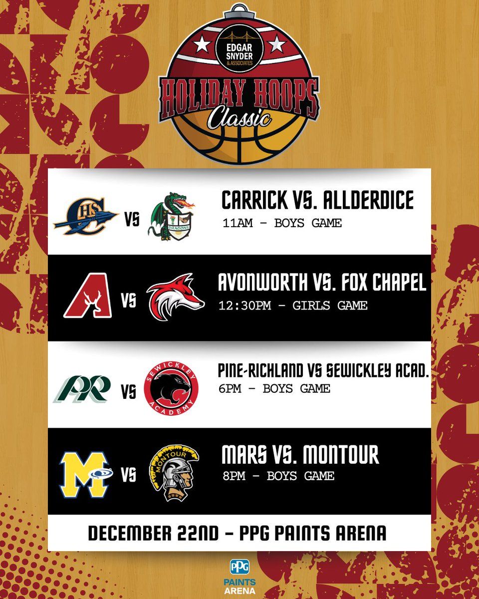 Edgar Snyder & Associates Holiday Hoops Classic Basketball at PPG Paints Arena, 22 December | AllEvents