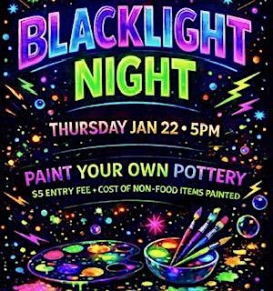Black Light Night Paint Your Own Pottery