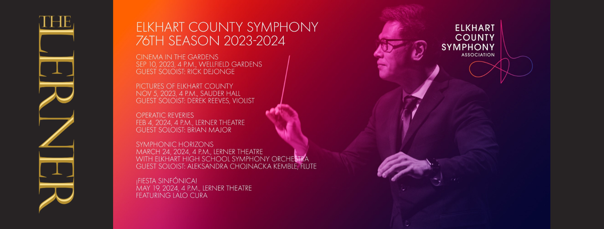 Elkhart County Symphony at The Lerner Theatre, 29 March | Event in Elkhart | AllEvents
