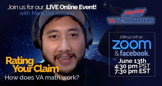 Rating your claim how does the va math work va claim busters june 