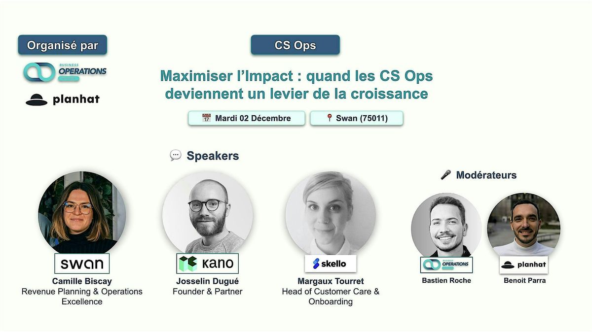 BON + Planhat : L’impact des CS Ops, 2 December | Event in Paris | AllEvents