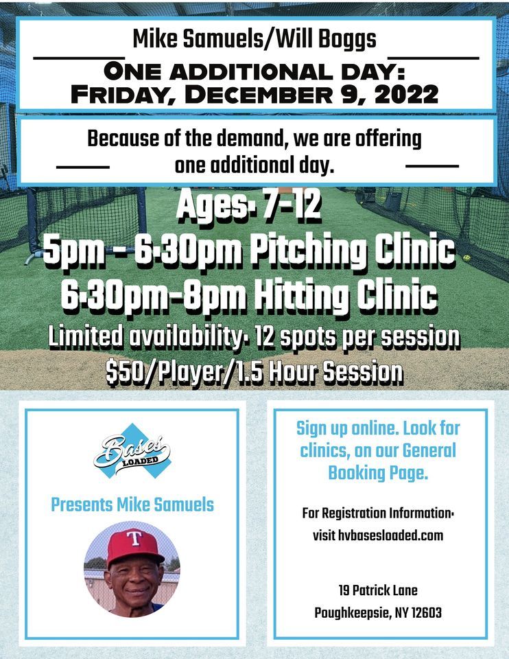 Catching Clinic with Coaches Mike Samuels & Will Boggs, Bases Loaded