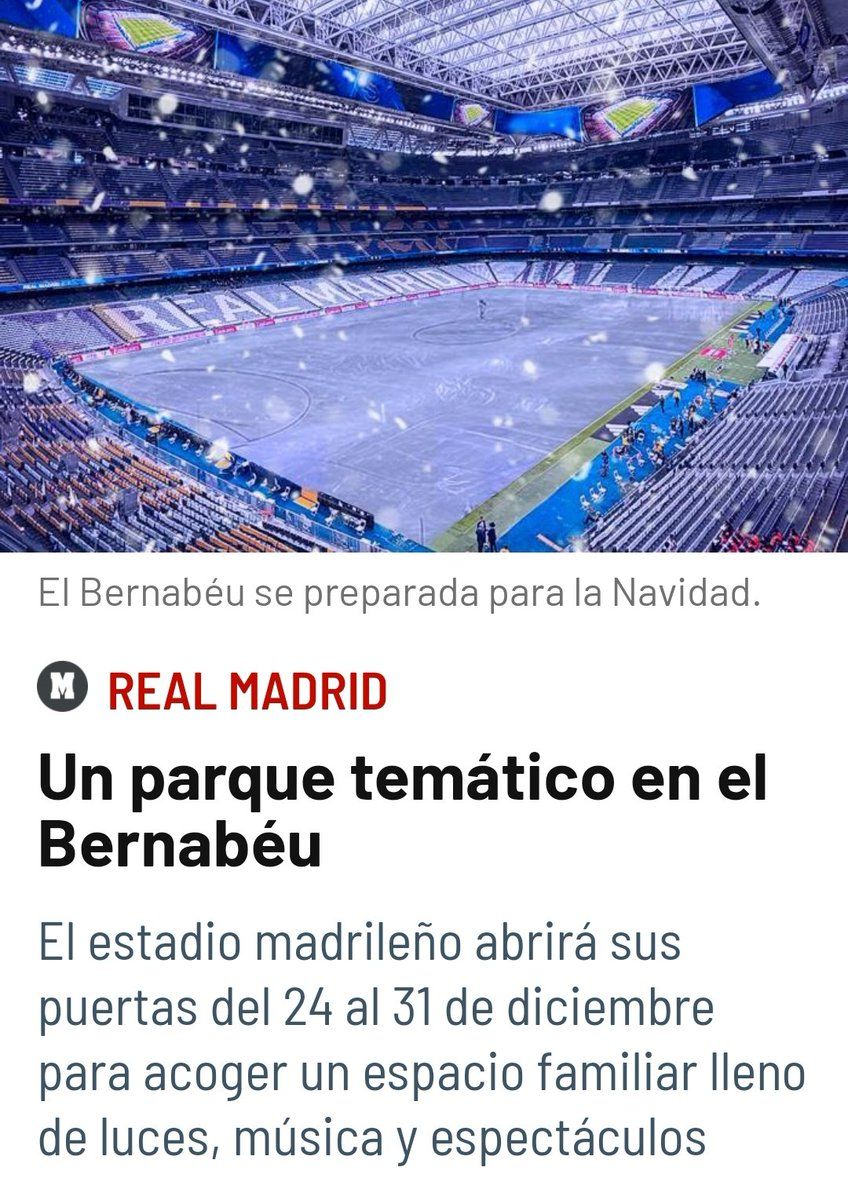 Mavidad Bernabéu Tickets, 24 December | Event in Madrid | AllEvents