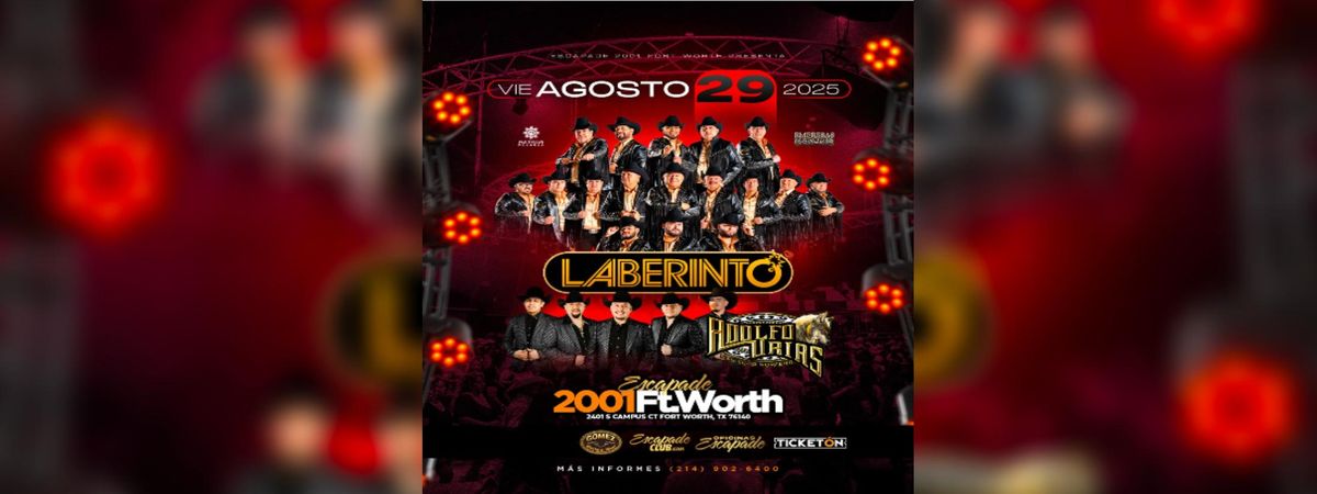 LABERINTO ,ADOLFO URIAS , FORT WORTH , 29 August | Event in Fort Worth | AllEvents