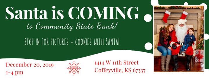 Photos With Santa At Community State Bank Liberty