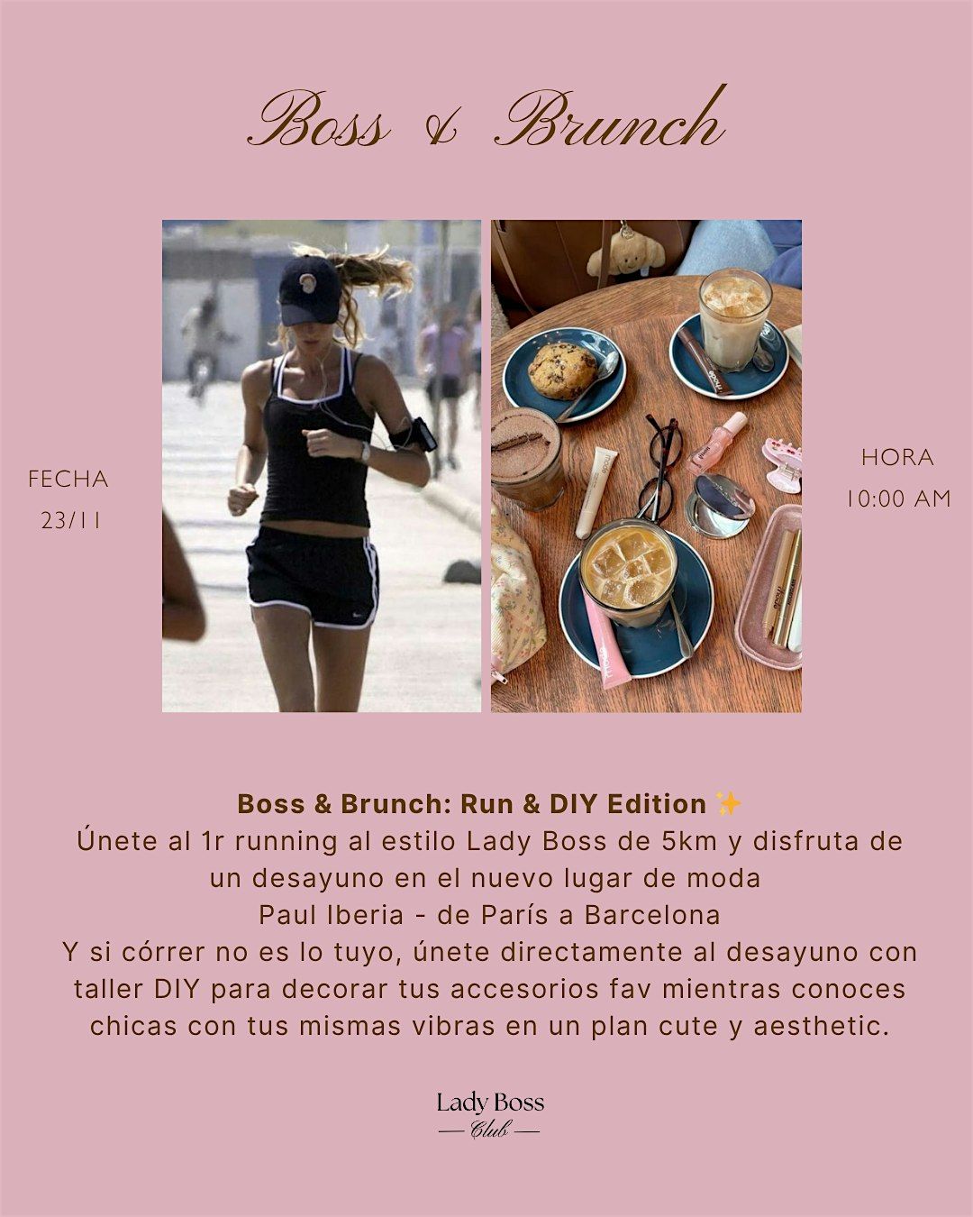✨ Boss & Brunch: Run & DIY Edition ✨, 23 November | Event in Barcelona | AllEvents