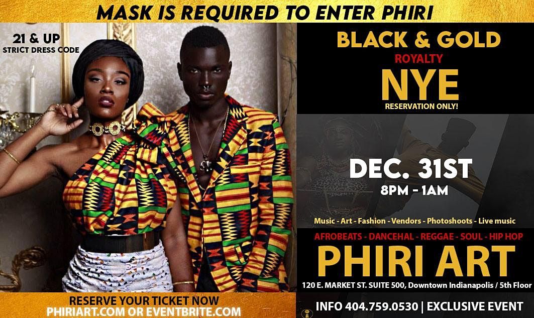 2nd annual new years eve revival, horseshoe, midland, texas, december 31 to january 1 Black & Gold New * ROYALTY * New Years Eve ( RESERVATION ONLY ), Phiri Art, Indianapolis