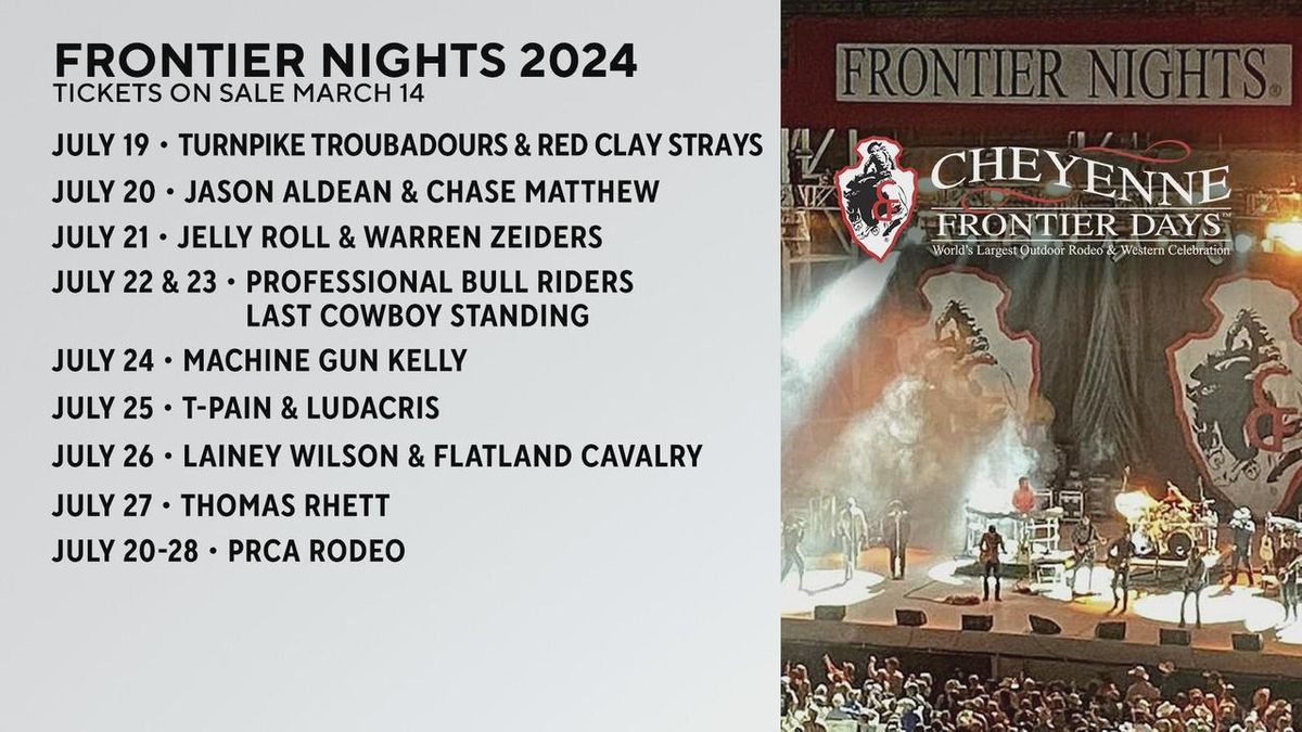 Cheyenne Frontier Nights - Jelly Roll and Warren Zeiders, Cheyenne Frontier  Days | AllEvents.in