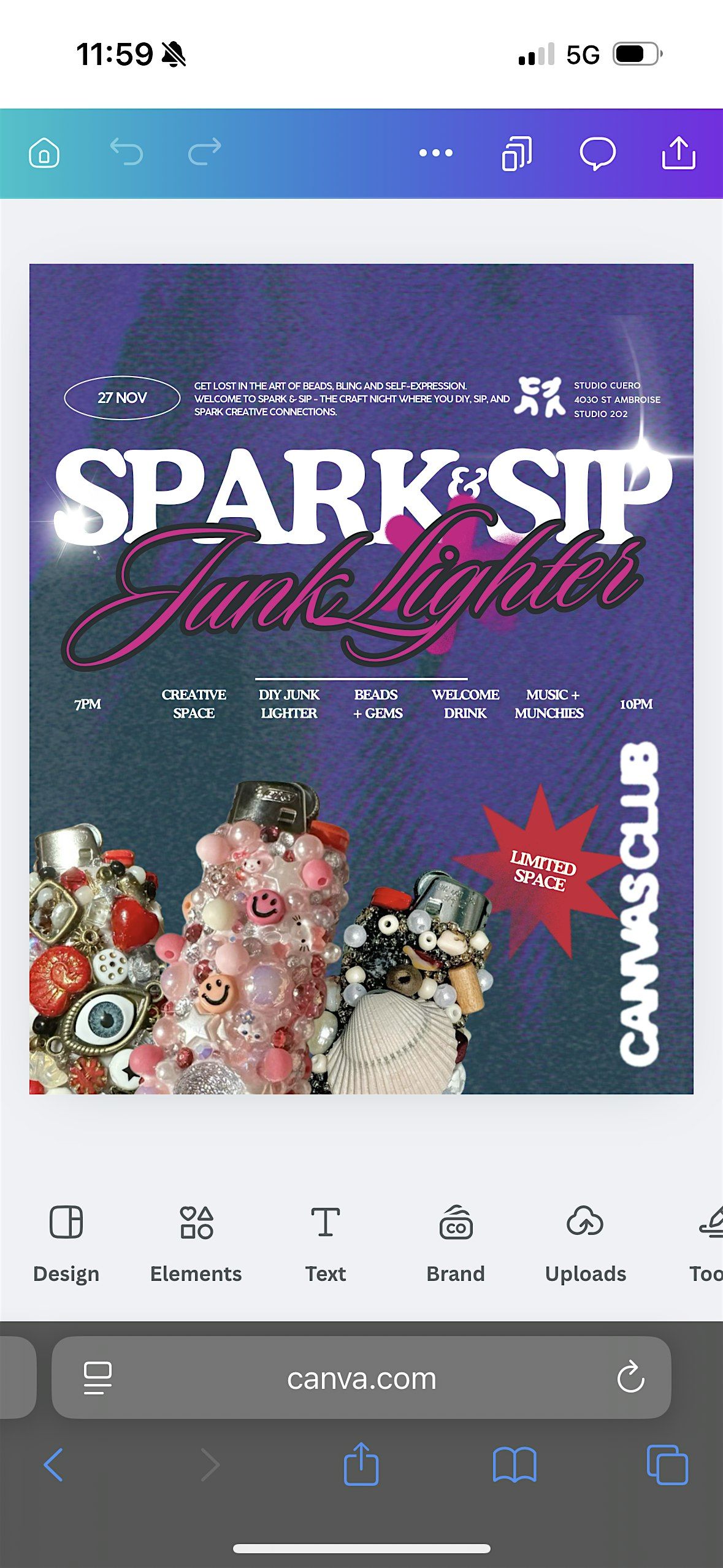 Spark & Sip | Junk Lighter Atelier, 27 November | Event in Montreal | AllEvents
