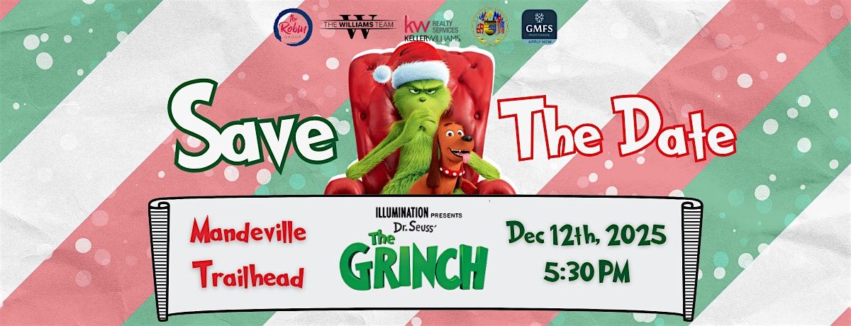 TRG & TWT Presents: The Grinch Community Movie Night @ Mandeville Trailhead, 12 December | Event in Mandeville