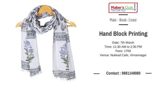 Traditional Hand Block Printing At Nukkad Cafe Pune