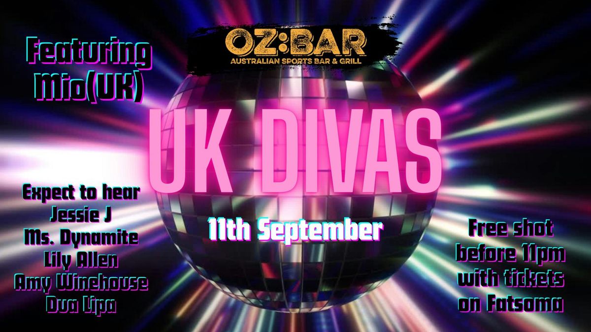 OZ presents: UK DIVAS | OZ:BAR | 11.09.25, 11 September | Event in Nottingham | AllEvents