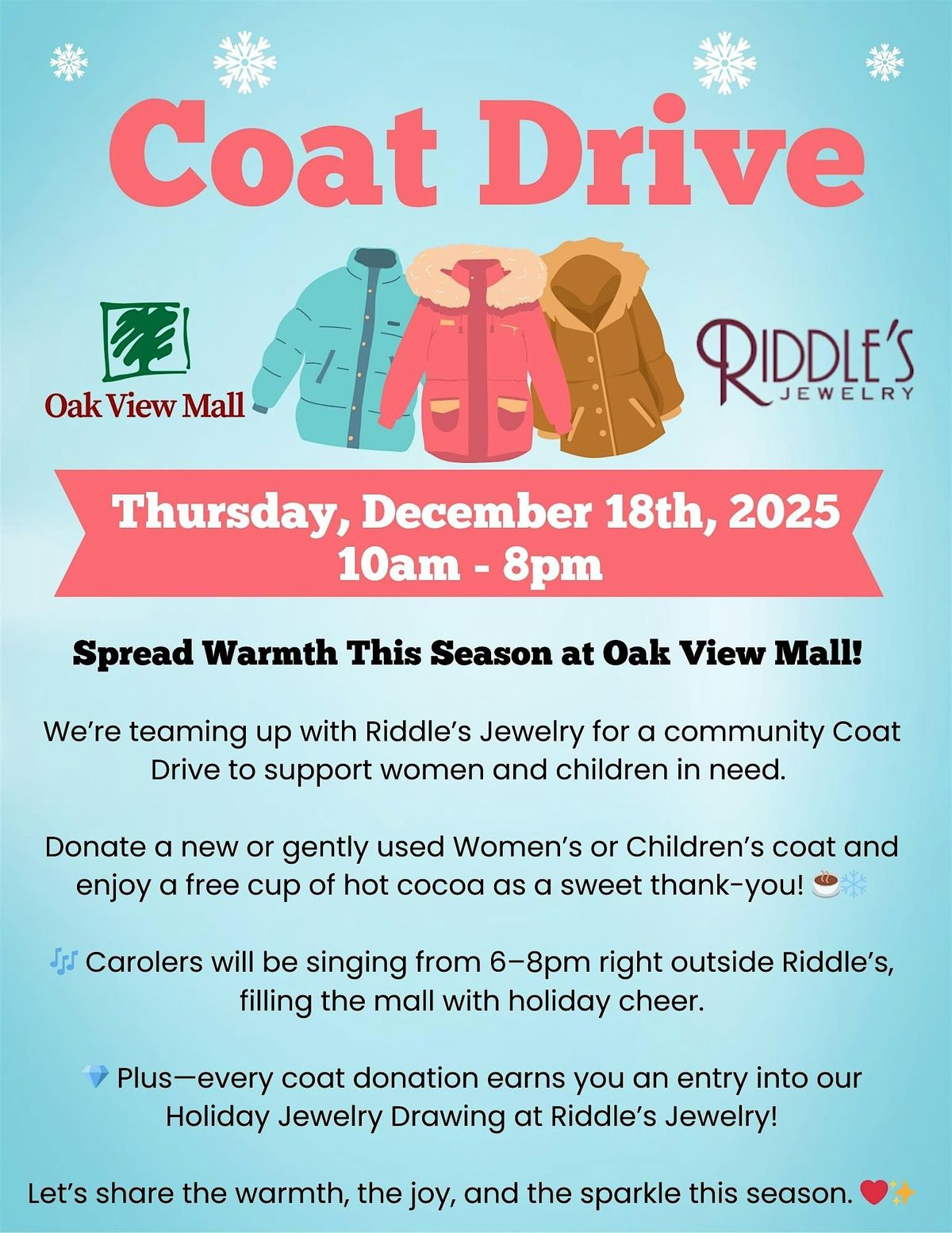 Caroling & Hot Cocoa for Coats!, 18 December | Event in Omaha | AllEvents