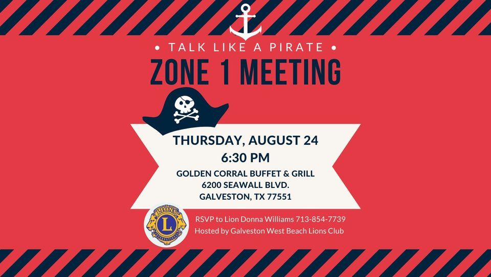 Talk Like a Pirate Zone 1 Meeting, Golden Corral Buffet & Grill (6200