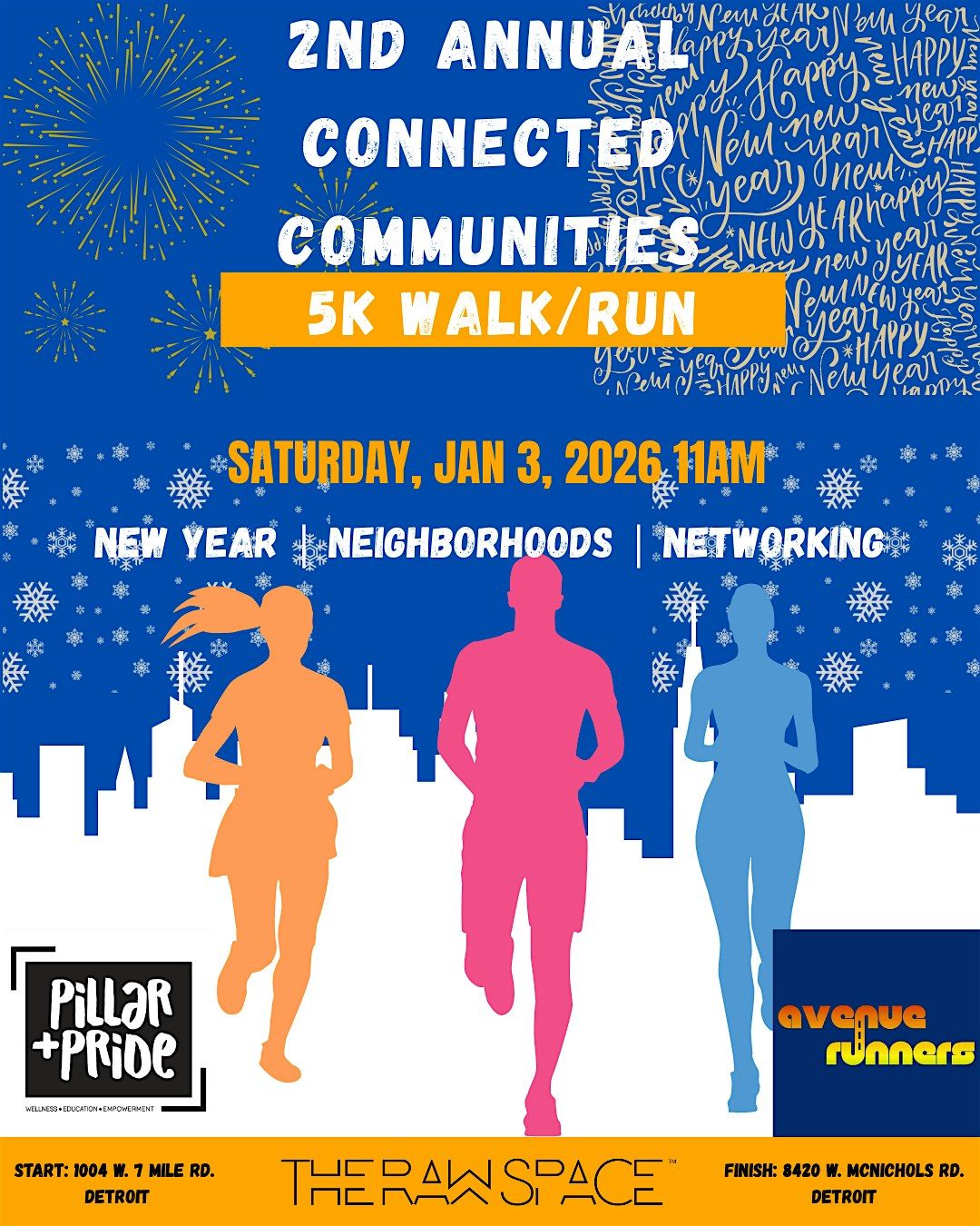 2nd Annual Connected Communities 5K Walk/Run, 3 January | Event in Detroit | AllEvents