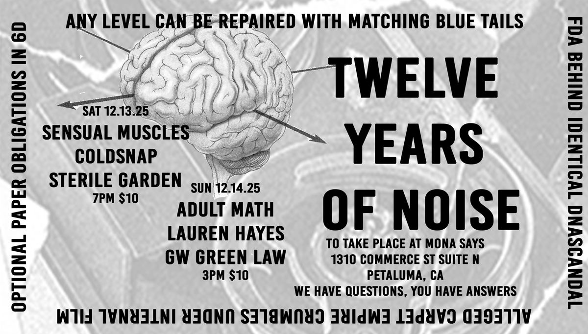 12 Years Of Noise - Day 1, 13 December | Event in Petaluma | AllEvents