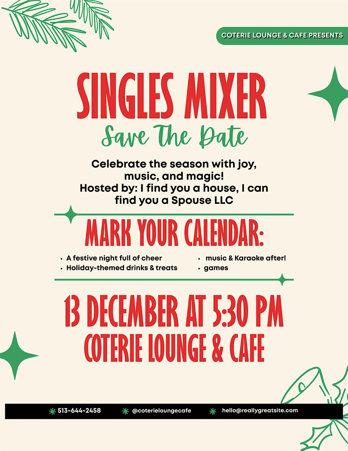 Singles Holiday Mixer, 13 December | Event in Olde West Chester | AllEvents