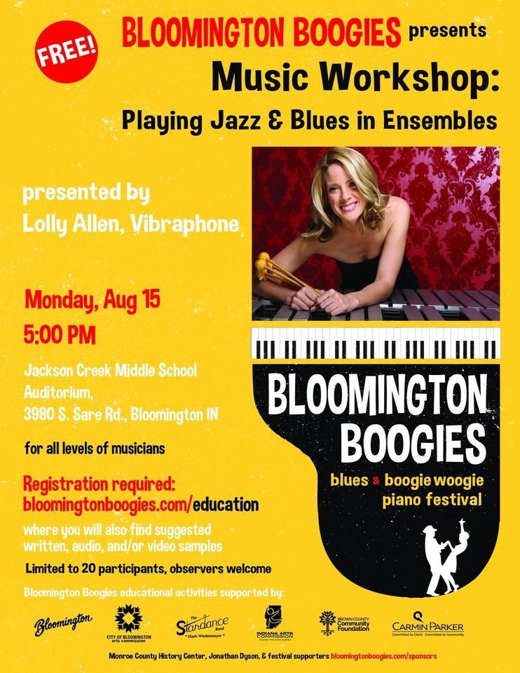 Music Workshop: Playing Jazz & Blues in Ensembles, Jackson Creek Middle Music Workshop: Playing Jazz & Blues in Ensembles, Jackson Creek Middle