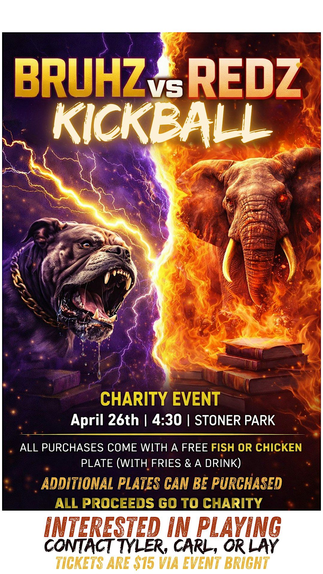 BRUHZ vs REDZ KICKBALL GAME, Stoner Park, Huntsville, 26 April 2026 ...
