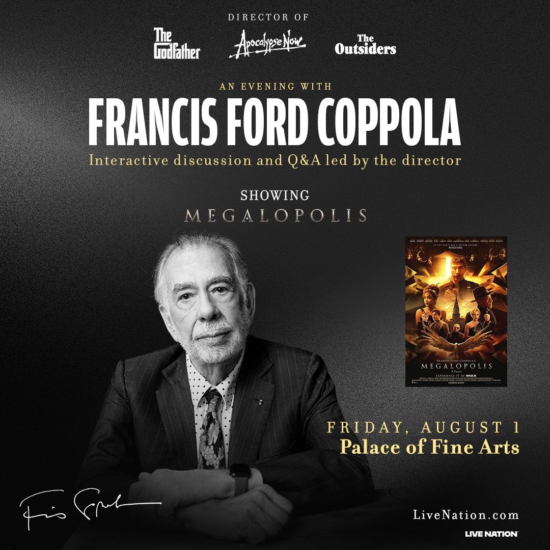 An Evening with Francis Ford Coppola and Megalopolis Screening, 22 July | Event in Port Chester | AllEvents