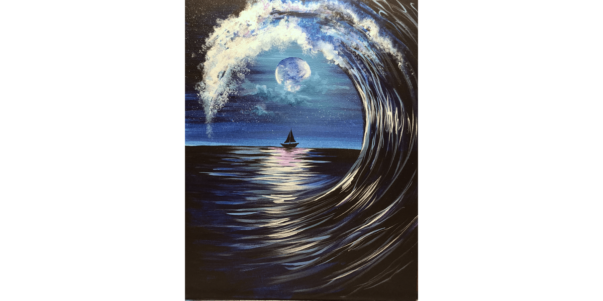 Moonlit Wave - Paint and Sip in Fishkill | Classpop!™, 8 January | Event in Fishkill | AllEvents