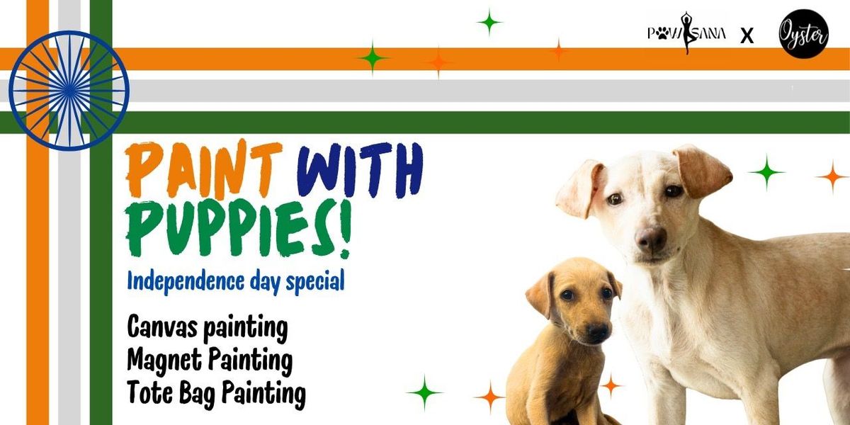 Paint with Puppies Independence Day Special, 15 August | Event in Bangalore | AllEvents