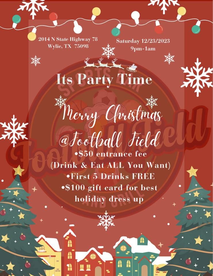 Christmas Party, Football Field Sports Bar & Grill, Wylie, December 23