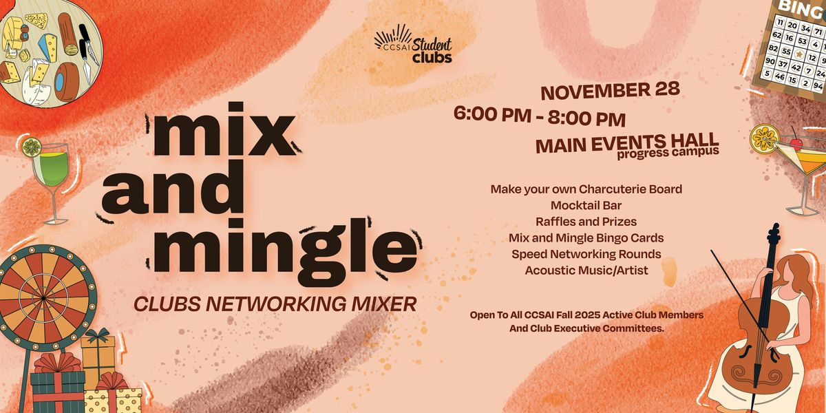 Mix and Mingle - CCSAI Clubs Networking Night, 28 November | Event in Scarborough | AllEvents