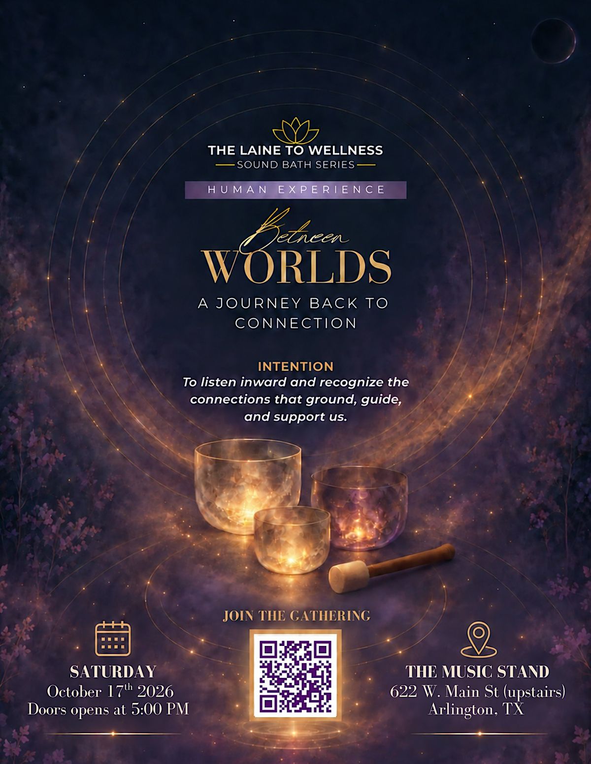 Between Worlds • Laine to Wellness Sound Bath Series, The Music Stand ...