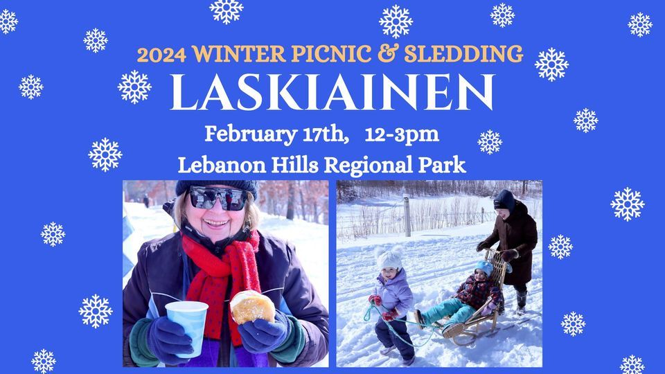 Laskiainen 2024 Winter Picnic and Sledding Event, Lebanon Hills
