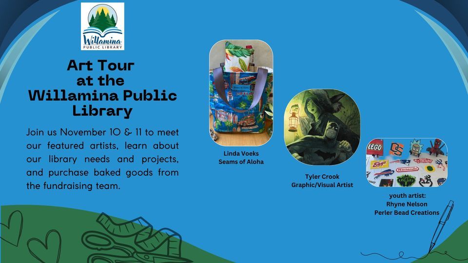 Art Tour featured artists and Library Fundraiser, Willamina Public