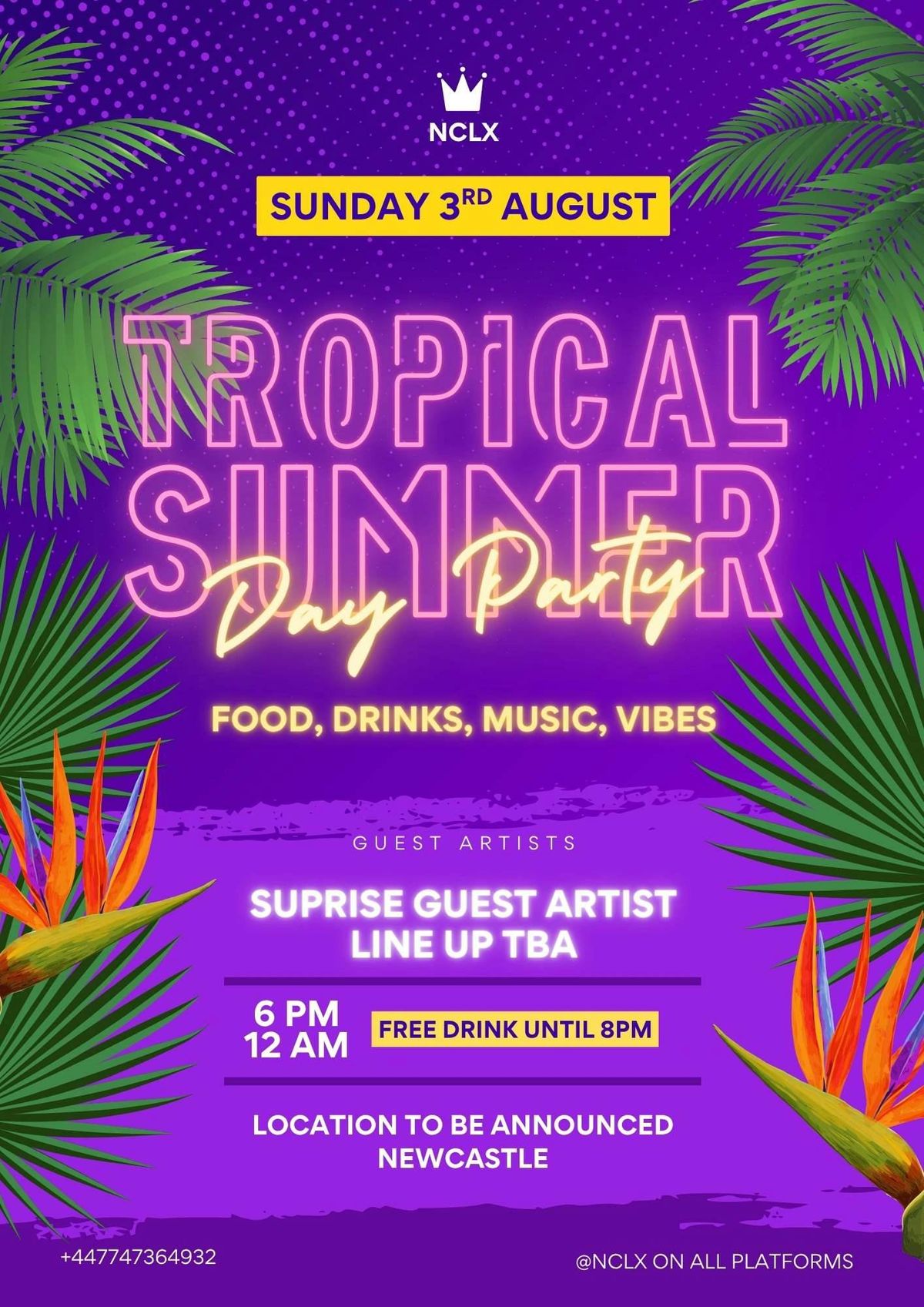 Tropical Summer - Day Party, 3 August | Event in Newcastle Upon Tyne | AllEvents