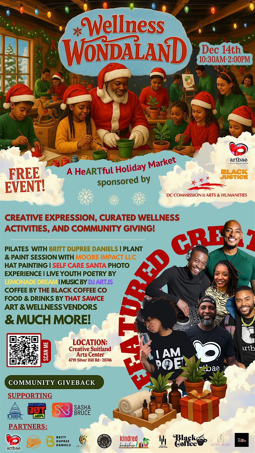 Wellness Wondaland: A HeARTful Holiday Market & Community Giveback, 14 December | Event in Suitland-Silver Hill