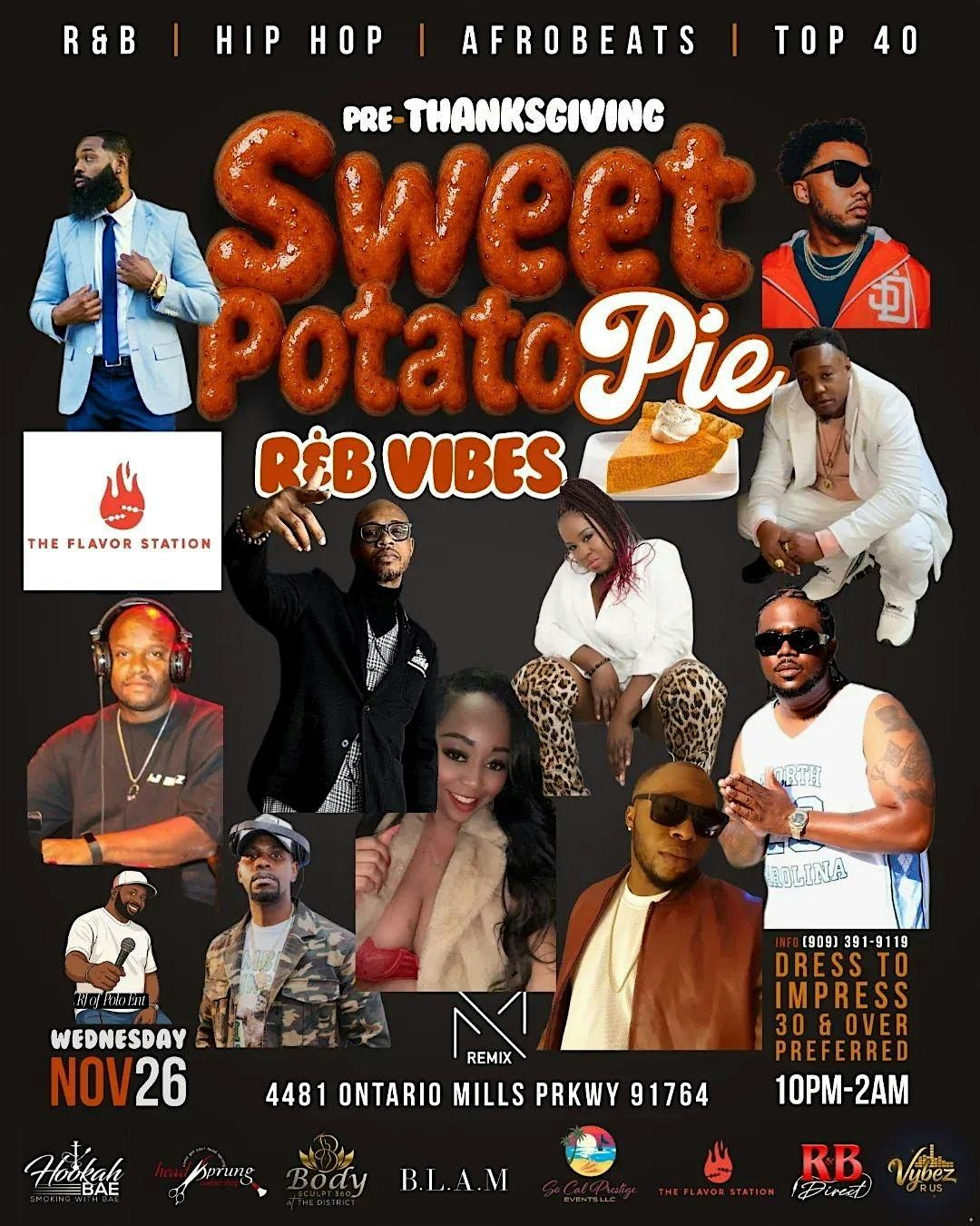 SWEET POTATO PIE R&B VIBES PARTY, 26 November | Event in Ontario | AllEvents