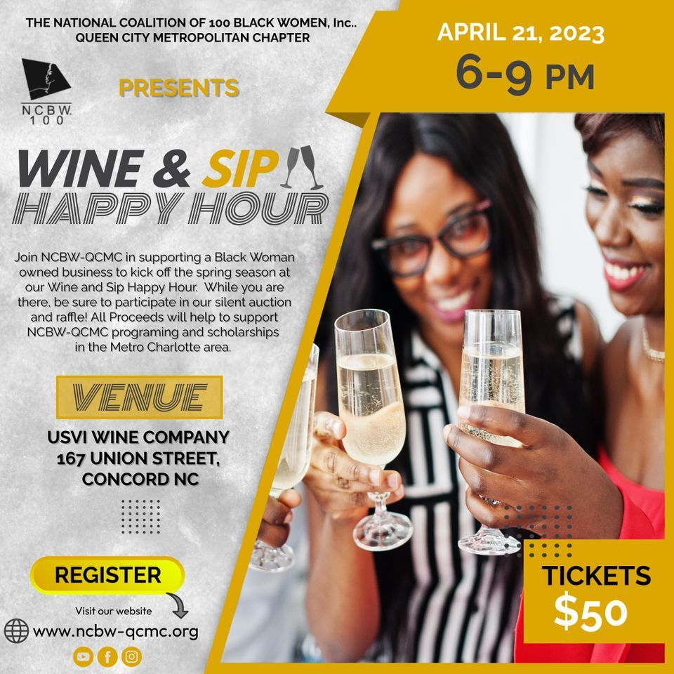 Wine & Sip Happy Hour Fundraiser, USVI Wine Company, Concord, 21 April