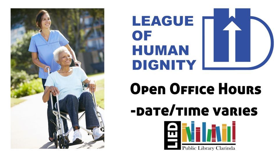 League of Human Dignity Office Hours, Clarinda Lied Public Library