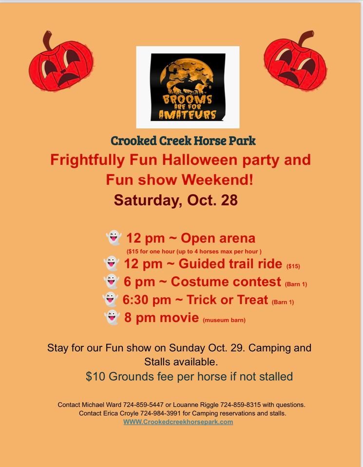 End of 2023 Halloween Park Party, Crooked Creek Horse Park, Ford City