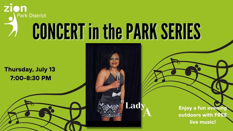 Concert in the Park Lady A, Zion Park District, July 13 2023