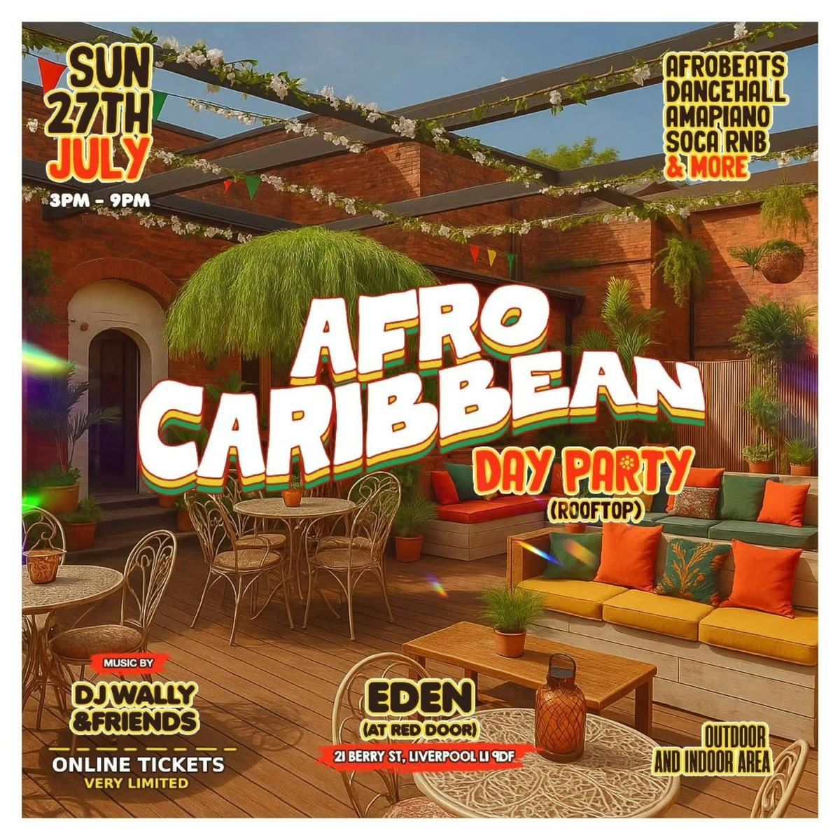 Afro Caribbean Day Party (Rooftop), 27 July | Event in Liverpool | AllEvents