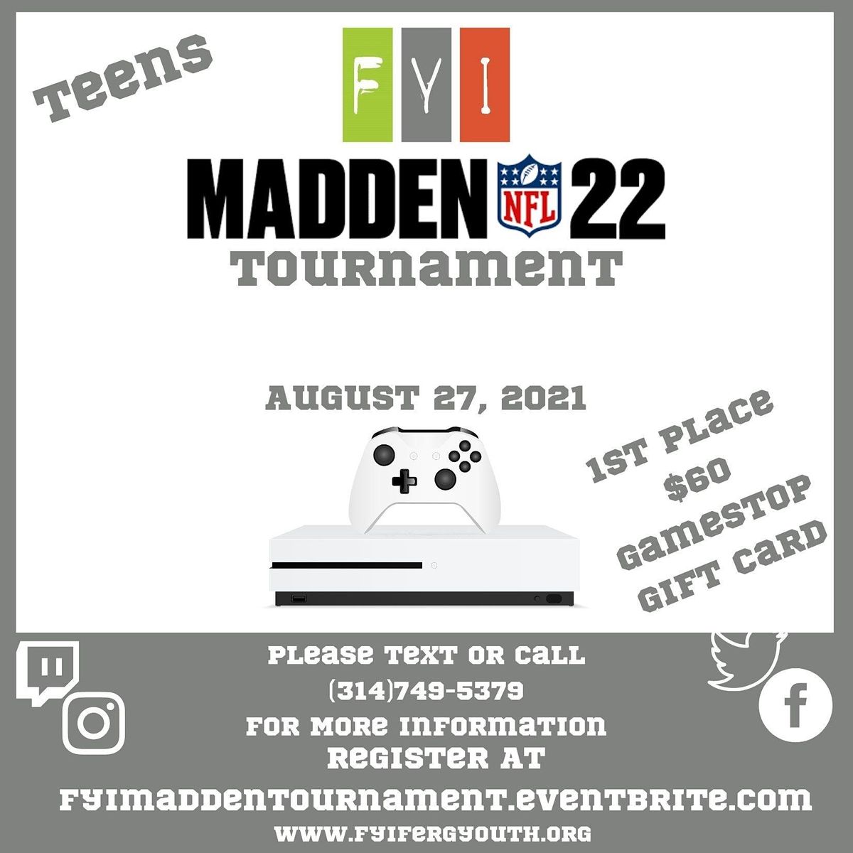 Madden 2022 Tournament Plaza At 501 Ferguson August 27 2021 Allevents In Madden Tournament 2022