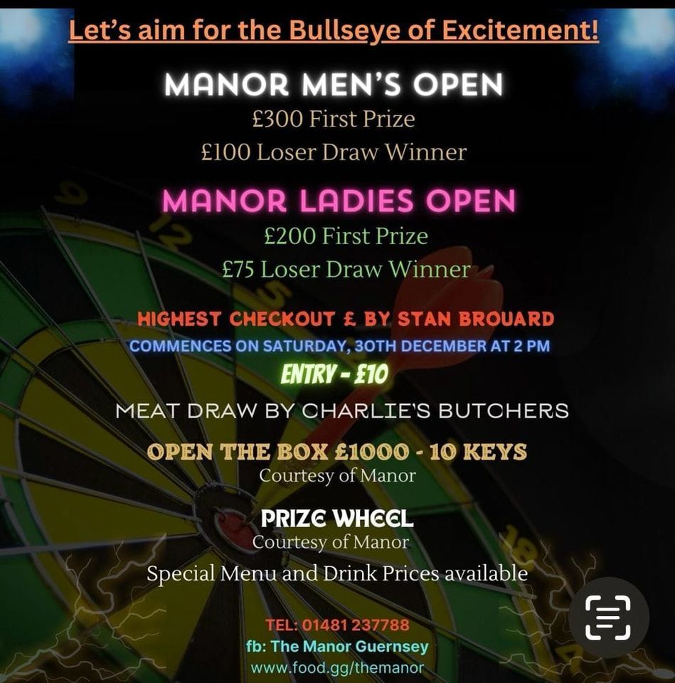 Manor Darts Open, The Manor Guernsey, Cambridge, 30 December 2023
