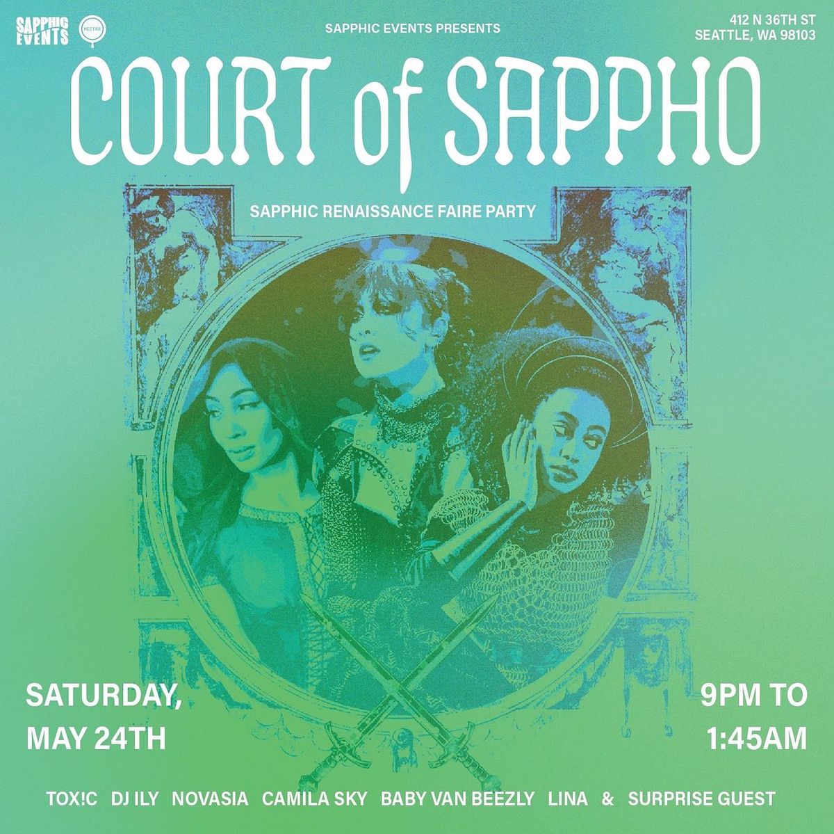 Court Of Sappho - Dance Party at Nectar Lounge, 24 May | Event in Seattle | AllEvents